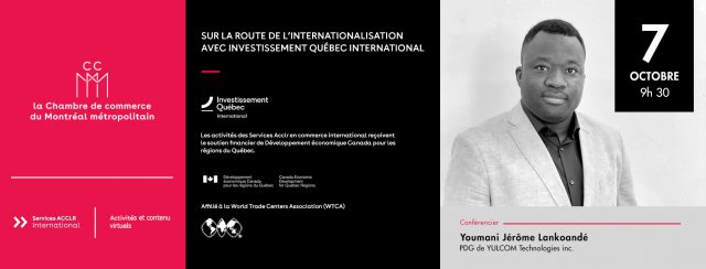 Youmani Jerome Lankoande conference chambre de commerce de Montreal Metropolitain