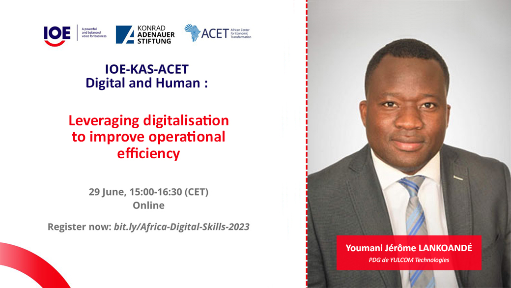 Digital and Human Conference by the International Organisation of Employers : Youmani Jerome LANKOANDE, CEO of YULCOM will give a presentation
