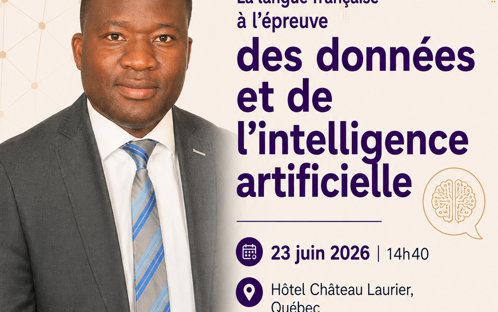 La langue française à l’épreuve des données et de l’intelligence artificielle – Youmani Jérôme LANKOANDE donne une communication
